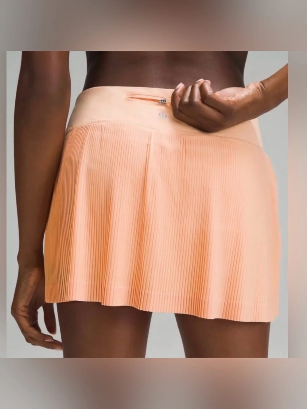 Lululemon Pleat To Street Skort Peach Orange Tennis Preppy Skirt Pickleball 12